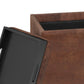 Rockwood 17 Inch Wide Cube Storage Ottoman with Tray