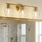 Luster Three Lights Vanity with Clear Glass for Bathrooms