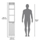 Linen Cabinet, 1 Door, 6 Shelves