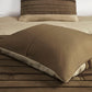 7 PC Faux Suede Comforter Set Natural King