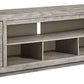 Naydell - XL TV Stand w/Fireplace Option - Gray