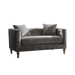 Sidonia Gray Velvet Loveseat