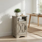 16" Light Grey Farmhouse Nightstand