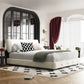 Queen Size Tufted Bed Frame with Extra-Large Ultra-Soft Cloud Pillow Design
