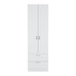 Armoire Wardrobe 76" H, Hanging Rod, 2 Drawers, 1 Shelf