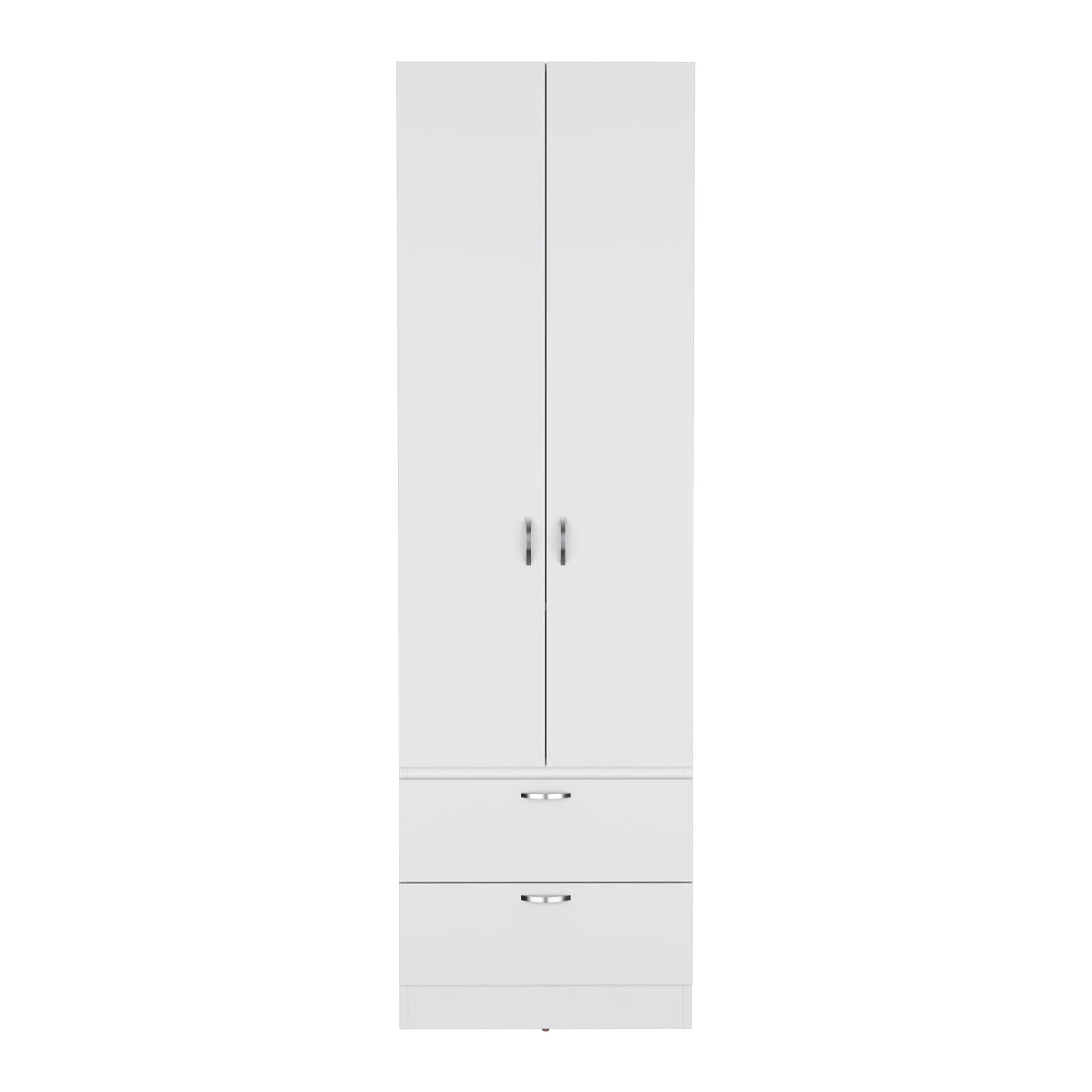 Armoire Wardrobe 76" H, Hanging Rod, 2 Drawers, 1 Shelf