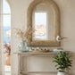 24.2"x36" Woven Texture Decorative Arched Mirror