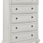 Robbinsdale - Five Drawer Chest - Antique White