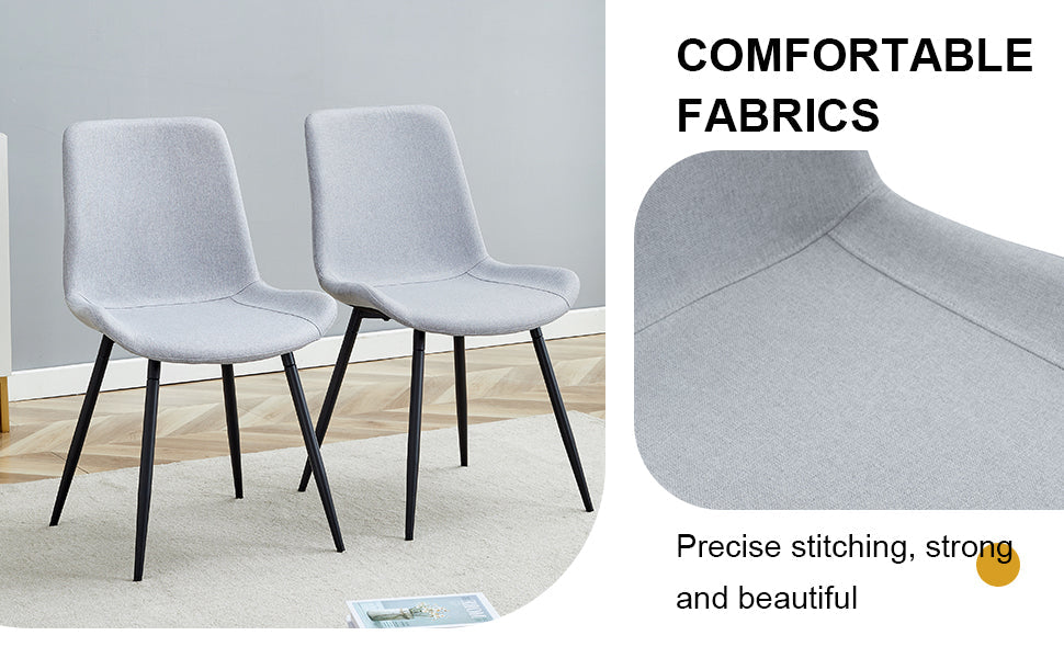 Comfortable Linen-Cotton Dining Chair Set