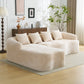 Full Compression L-Shape Sectional Sofa with Curved Chaise
