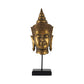 7x7.5x19.7" Buddha Statue Head On Stand