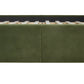 Stockholm Modern Wavy Headboard Platform Bed, King, Olive