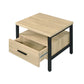 Oak Finish Nightstand with 1 Drawer and 1 Shelf