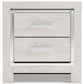 Altyra - Two Drawer Night Stand - White