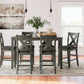 Caitbrook - Rect Drm Counter Table Set (Set of 7) - Gray