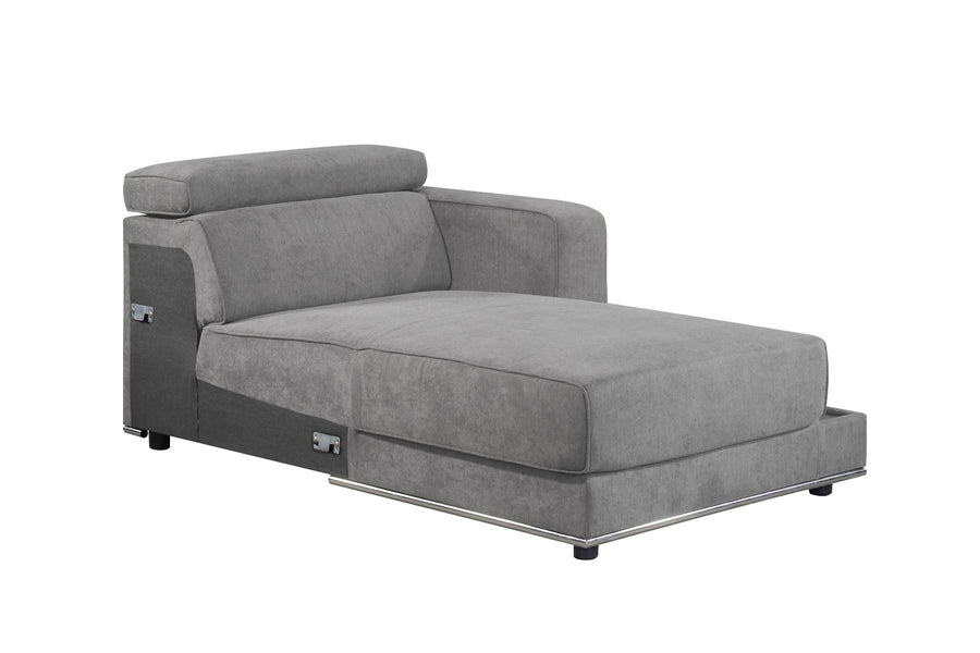 Alwin - Modular Rf Chaise - Dark Gray Fabric