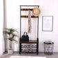 Coat Rack Hall Tree with Shoe Bench for Entryway