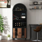 71' Farmhouse Arched Wine Bar Cabinet