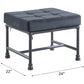 Brantley - Ottoman - Gray Velvet & Sandy Gray