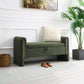 Modern Teddy Upholstered Large Bed End Bench With Arms And Storage - view 40