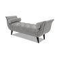Alma Tufted Flared Arm Entryway Bench, Opal
