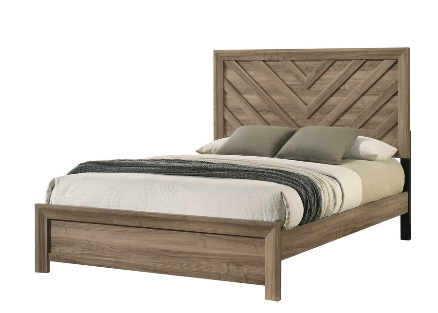 1pc Twin Size Chevron-Patterned Headboard Youth Bed