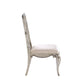 Esteban - Side Chair (Set of 2) - Ivory Velvet & Antique Champagne