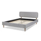 Diego Low Upholstered Platform Bed, Queen, Light