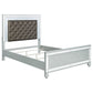 Karmen Metallic Upholstered Tufted Queen Panel Bed