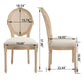 French Country Dining Chairs Set of 2 Upholstered with Rattan Back