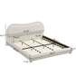 King Size Upholstered Platform Bed Frame with Rounded Corners