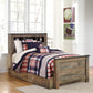 Trinell - Twin Bookcase Bed With 1 Large Storage Drawer - Brown