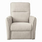 New Design Asheville Cream Suede Recliner Chair