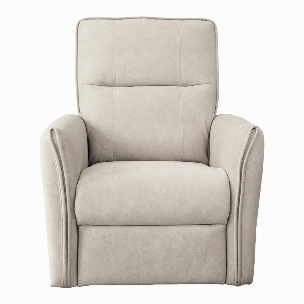 New Design Asheville Cream Suede Recliner Chair