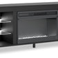 Cayberry - TV Stand With Fireplace - Black