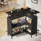 36” x 48” L-Shaped Home Bar Unit with Footrest