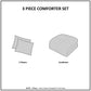 Twin/Twin XL Back Print Long Fur Comforter Mini Set
