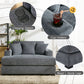 Oversized Chaise Lounger Modern Style Sofa Couch, With Pillows, Charge Station & Cup Holders - view 7