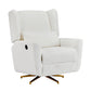 Power Recliner Chair Swivel, Boucle Upholstered