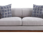 Pelton - Loveseat With 2 Pillows - Fabric & Walnut