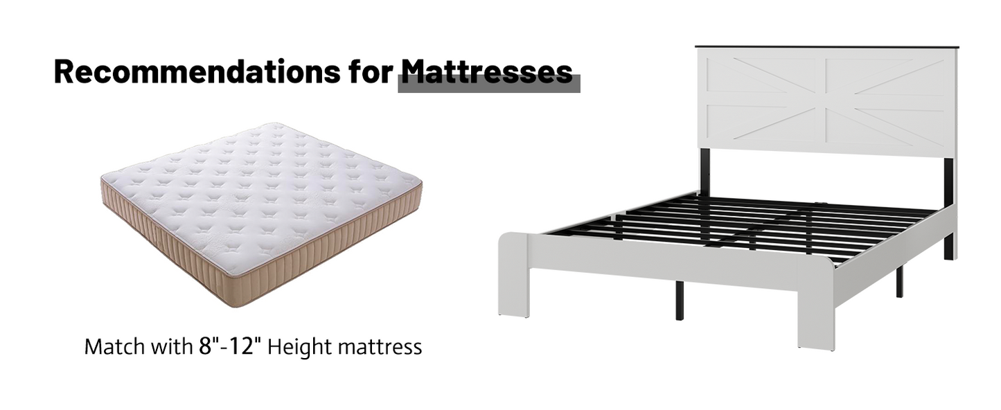 King Bed Frame with Headboard