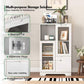 MDF Painted Cabinet with Glass Doors and Drawer