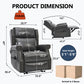 Grey Manual Recliner Chair in Faux Leather