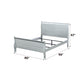 Louis Philippe Platinum Finish Eastern King Bed