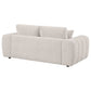 Burnett Chenille Upholstered Wide Arm Loveseat Ivory - view 7