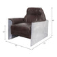 Brancaster - Accent Chair - Espresso Top Grain Leather & Aluminum