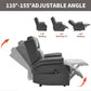 Grey Manual Recliner Chair in Faux Leather