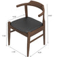 Leon Mid-Century Modern Leather Dining Chair (Set of 2)