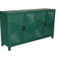 59in Green Accent Cabinet with 4 Doors Mid Century Modern Buffet