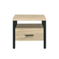 Oak Finish Nightstand with 1 Drawer and 1 Shelf